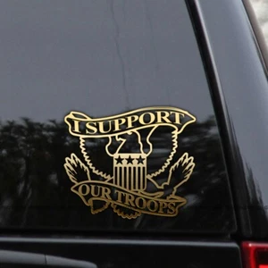 I Support Our Troops Eagle Military Vinyl Decal Sticker - Picture 1 of 2