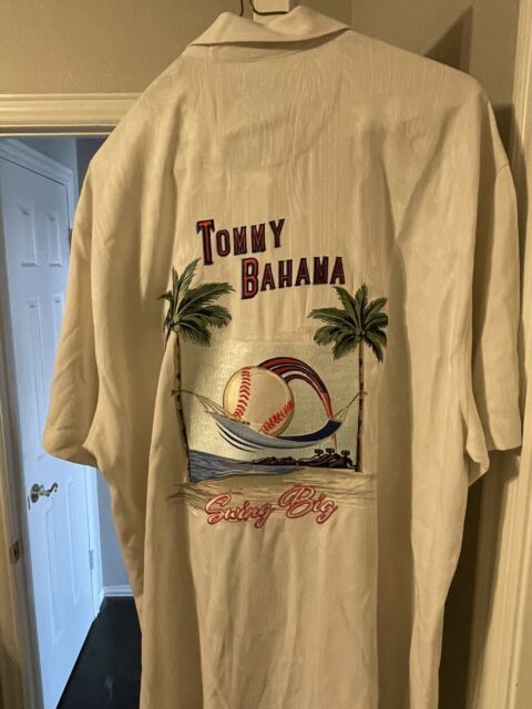 NEW Tommy Bahama MLB Chicago Cubs Hawaiian Shirt Men's Medium M Button Up  READ