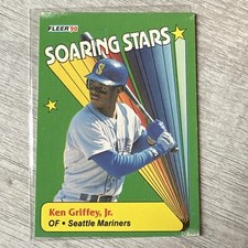 1990 Fleer Ken Griffey Jr. Soaring Stars #6 Insert Seattle Mariners HOF