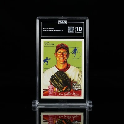 UD Upper Deck Goudey #6 Max Scherzer 2008 radiocontrol novato etiqueta 10 (etiqueta 957) Rangers Foto 1 de 3