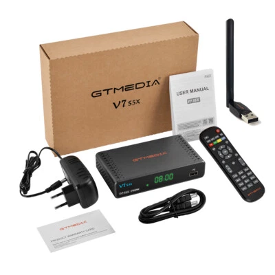 GTMEDIA V7S5X H.265 1080p Sat Receiver HD DVB-S2X/S2/S Satelliten TV Box PVR