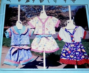 Peas And Carrots Pattern FUN IN THE SUN  Sizes 6 mo - 4T Uncut Summer Short Sets - Picture 1 of 3