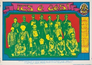 Original Vintage Poster It's a Gas Quicksilver Kurierdienst Scharlatane Rock - Bild 1 von 1