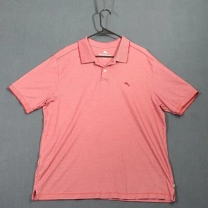 Camisa Tommy Bahama Para Hombre XL Roja Polo Manga Corta Playa Para Ganar Algodón Pima - Imagen 1 de 8