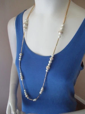 NUEVO CON ETIQUETAS Collar Kate Spade Chapado en Oro Puramente Perlado, Perlas de Imitación, Piedra Pave - $148 Foto 1 de 4