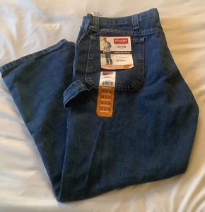 NWT Mens Wrangler Five Star Premium Carpenter Jean - 38” X 30”Blue Denim - Picture 1 of 12