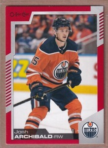 2020-21 O-Pee-Chee Red Blank Back #8 Josh Archibald -* 1/1 *- Edmonton Oilers