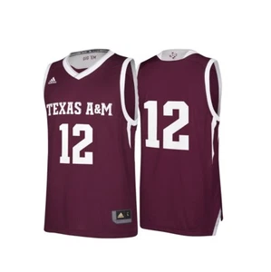 Texas A&M Aggies NCAA Adidas Men's March Madness Maroon #12 Basketball Jersey - Picture 1 of 3