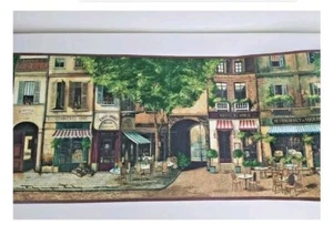 3 Vtg York Cafe Store Front French Paris Street Wallpaper Border 45 Feet  Total  - Picture 1 of 6