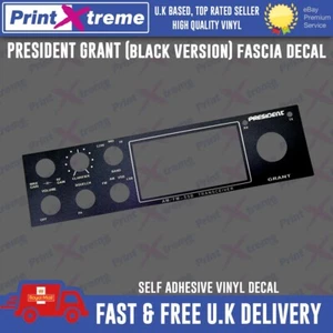 PRESIDENT GRANT radio cb placa frontal calcomanía pegatina bisel vinilo autoadhesivo - Imagen 1 de 5