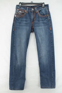 Pantalones de mezclilla True Religion Joey Super T 32X31 cosidos gruesos diseñador Gorpcore Grunge - Imagen 1 de 9