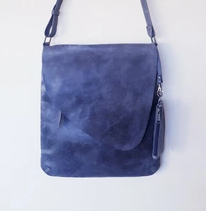 DISTRESSED £115 BOHO STEAMPUNK WAXED REAL LEATHER by SACCOO organiser + purse - Picture 1 of 12