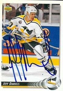 Jeff Daniels autographed Hockey Card (Pittsburgh Penguins) 1992 Upper Deck #508