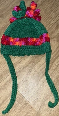 Sombrero tejido a mano bebé niño muñeca (verde multi) cabeza circunferencia 17 pulgadas BN Foto 1 de 2