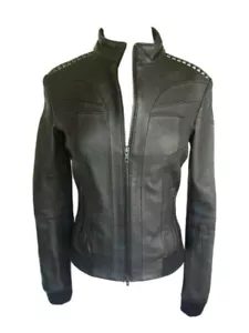 Ernte x E.S.P. Moto Style Biker Stud Leather Jacket Size 1 XS - Picture 1 of 12