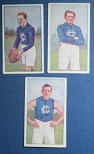 J.J. Schuh 1920 Australian Footballers; 3 x Carlton cards better grade