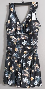 New-Woman’s Summer Mae Maternity Black Floral One Piece Swimsuit.sz xxl - Picture 1 of 10