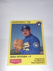 1992 Milwaukee Brewers Police Department Issued Baseball Card Mike Fetters