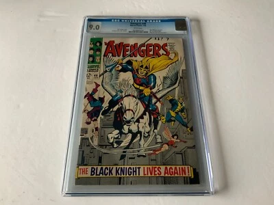AVENGERS 48 CGC 9.0 WHITE PAGES DANE WHITMAN BLACK KNIGHT MARVEL COMICS 1968 - Image 1 of 4