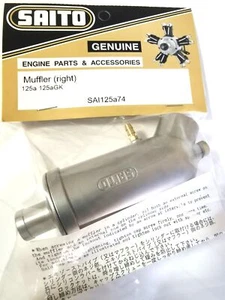 Tubo silenciador motor cuatro tiempos piezas motores RC SAITO DERECHA: AG AH SAI125A74 - Imagen 1 de 3