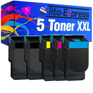 5 Toner XXL PlatinumSerie für Lexmark C540 C 543 DN C 544 DN C 544 DTN C 544 DW - Bild 1 von 2