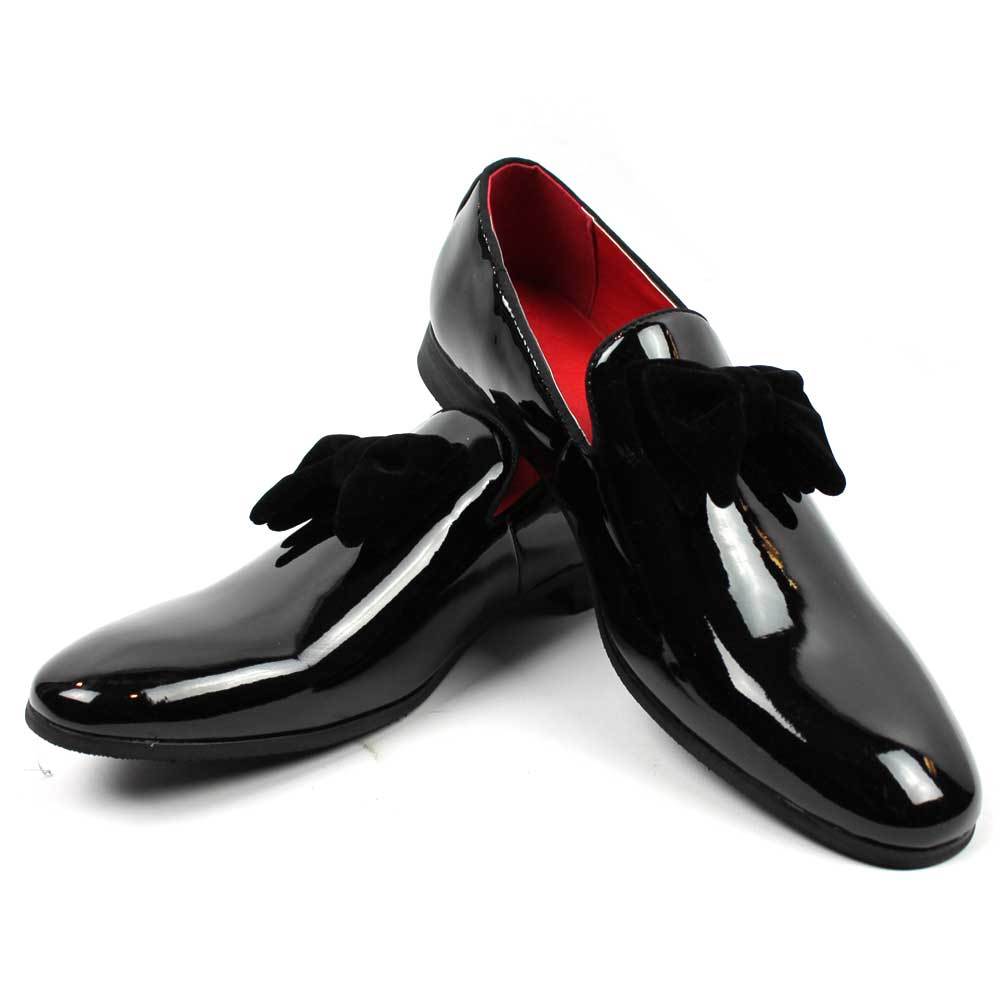 Black Tuxedo Dress Shoes Slip On Mens 