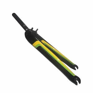Specialized SHIV Carbon Fork 185 mm Steerer Tube 700c Rim Brake Black Yellow - Picture 1 of 12