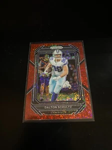 Dalton Schultz 2022 Panini Prizm Red Sparkle Prizm Cowboys 81 - Picture 1 of 2