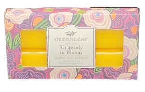 Greenleaf Rhapsody In Bloom Vanilla Citrus Scented Wax Bar 2.6 oz 6 blocks New - Picture 1 of 9