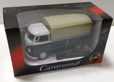 CARARAMA 1:43 DIE CAST FURGONE VOLKSWAGEN VW T1 PICK UP  1960  VERDE  251PND4 - Immagine 1 di 2