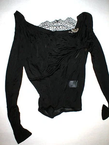 Womens 10 New NWT Designer 44 Class Roberto Cavalli Black Top Snake Silver Metal - Picture 1 of 7