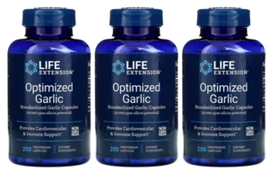 Life Extension Optimiert Knoblauch 1200mg Allicin 10,000ppm 3X200Caps Nicht Gmo - Bild 1 von 2