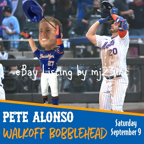 2023 WALKOFF HR PETE ALONSO BOBBLEHEAD BROOKLYN CYCLONES SGA NEW YORK METS MiLB Cover
