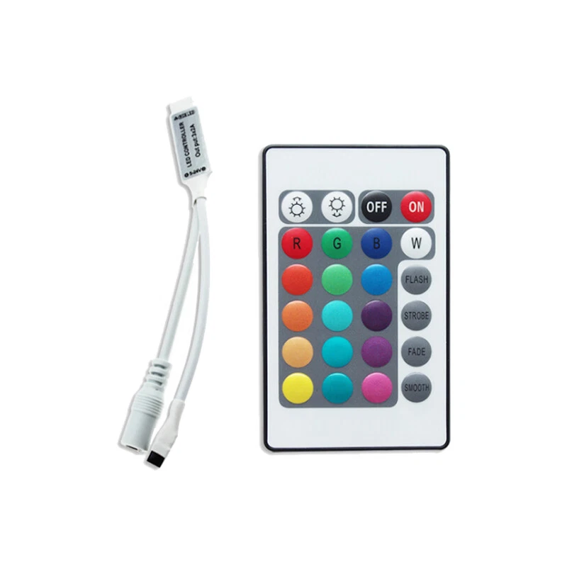 RGB LED Streifen IR Controller + Fernbedienung 12V DC Steuerung Dimmer - Bild 1 von 4