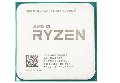 AMD Ryzen 3 Pro 2200GE Quad-Core 3.20GHz Processor CPU YD220BC6M4MFB - Image 1 of 4