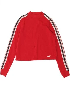 HOLLISTER Womens Sweatshirt Jumper UK 6 XS Red Cotton AS21 - Picture 1 of 4
