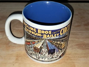1988 Mug RINGLING BROS & BARNUM & BAILEY CIRCUS Trains 100 RR Cars Wonders Earth - Picture 1 of 13