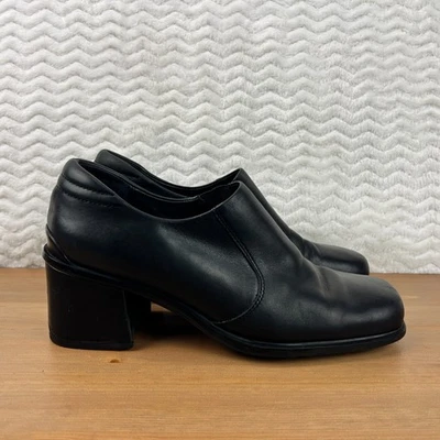 Ecco женщин коренастый каблук насос туфли квадратный носок ретро Y2K готики панк ведьмы размер 7 - Изображение 1 из 4