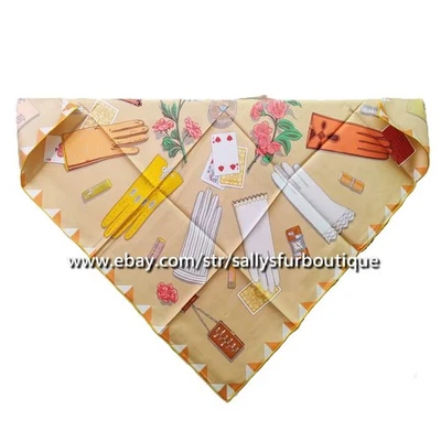 Sallys Heavy 18 Momme Twill Silk Wrap Scarf Gloves Print Double Face Shawl 35" - Image 1 of 4