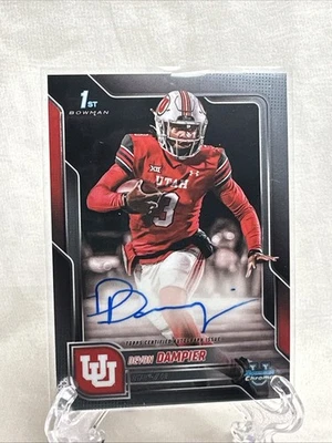 2025 bowman university chrome football Devon Dampier Utah QB #BCA-DDA Auto 4 - Image 1 of 2