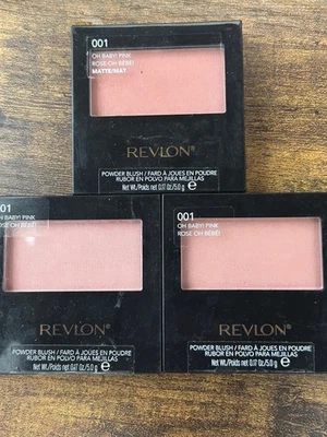 New Revlon Powder Blush, Matte Finish, 001 Oh Baby! Pink, 0.17 oz - 3 Pack - Image 1 of 3