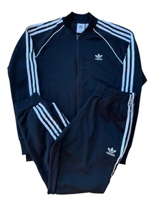 ADIDAS Tracksuit Mens Large Black Originals Firebird Superstar Trefoil SST - Picture 1 of 9