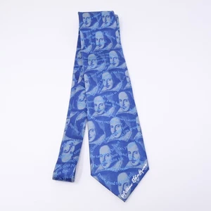 FOX & CHAVE Seide blau William Shakespeare Literatur Zitate Neuheit Krawatte - Bild 1 von 12