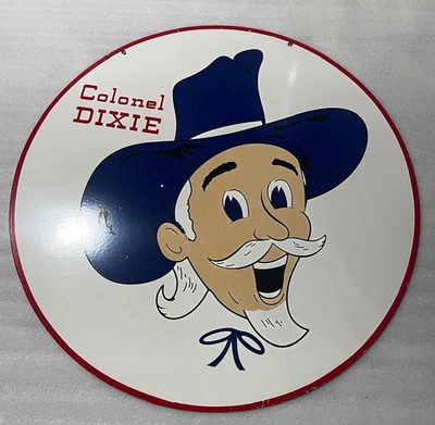COLONEL DIXIE PORCELAIN ENAMEL SIGN 30" DSP. - Image 1 of 4