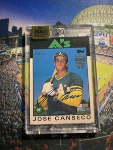 1986 Jose Canseco Topps Traded Auto 5/15 🔥🔥🔥2016 Archives ON CARD AUTO RARE - Picture 1 of 6