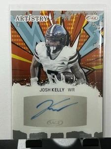 2025 Sage Artistry Josh Kelly #ART-JK Auto Rookie RC Texas Tech - Picture 1 of 2
