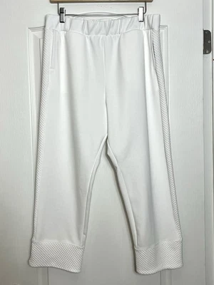 Pantalones Cortos Blancos Soft Surroundings Serenity Talla M Cintura Elástica y Bolsillos Foto 1 de 4