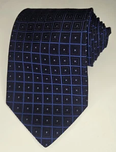 Corbata para hombre Brooks Brothers geométrica azul cuadrada 100 % seda 60"LX 3,5"W - Imagen 1 de 5