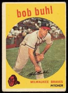 1959 TOPPS BOB BUHL MILWAUKEE BRAVES #347 G/VG - WEAR - Picture 1 of 2