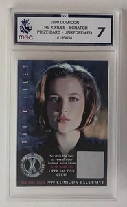 THE X FILES 1999 COMICON EXCLUSIVE SCRATCH CARD UNREDEEMED GRADED 7 MEGA RARE - Picture 1 of 9